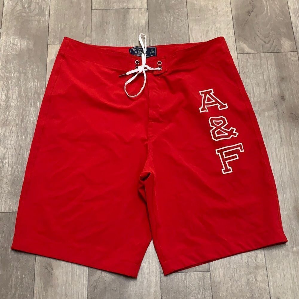 Abercrombie & Fitch Red Men's Shorts